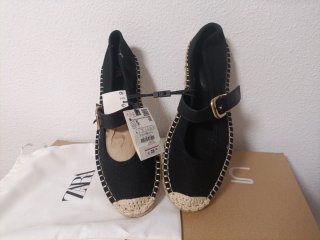Alpargatas Mujer Zara Negras Talla 39