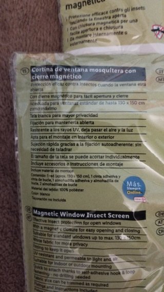 Mosquiteras Magnéticas para Ventana (Pack 6)