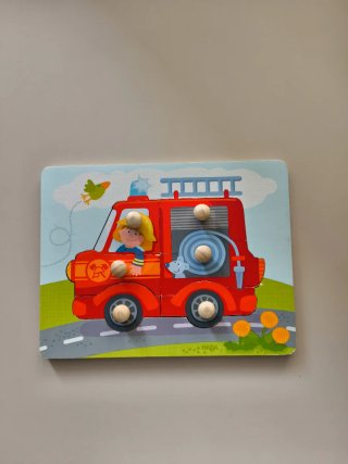 Puzzle Camión Bomberos HABA Madera
