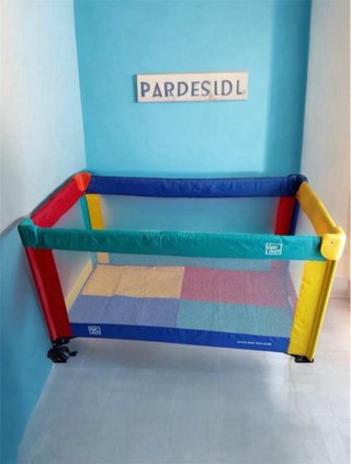 Cuna de viaje plegable multicolor
