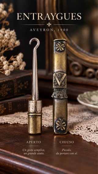 Antico bottom hook decorato Belle epoque