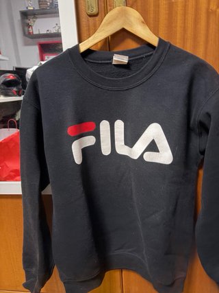 Sudadera Fila Negra Logo Grande