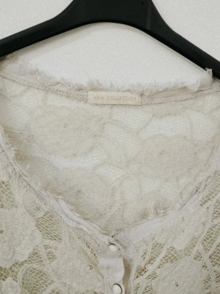 Cardigan pizzo beige taglia S/M