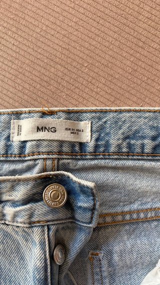 Vaqueros rectos Mango con aberturas Talla 34