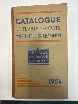Catálogo Sellos 1954 Yvert & Tellier