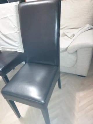 Sillas de comedor marrón oscuro