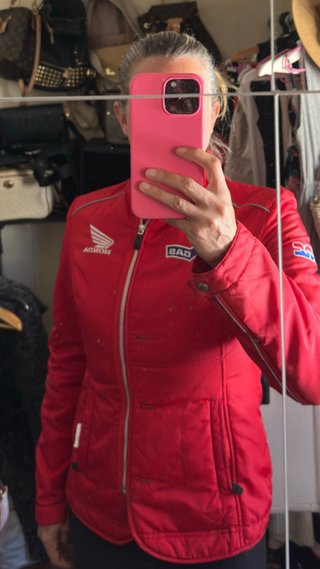 Cazadora Honda Roja Mujer Talla S
