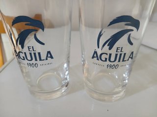 Vasos El Águila Cristal Transparentes