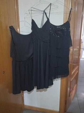 Lote 3 vestidos fiesta negros