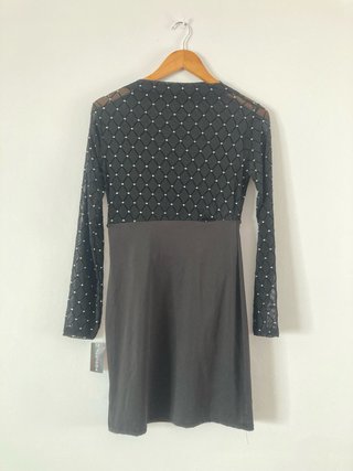 Vestido de fiesta negro y gris