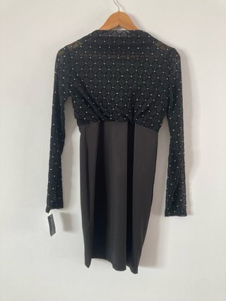 Vestido de fiesta negro y gris