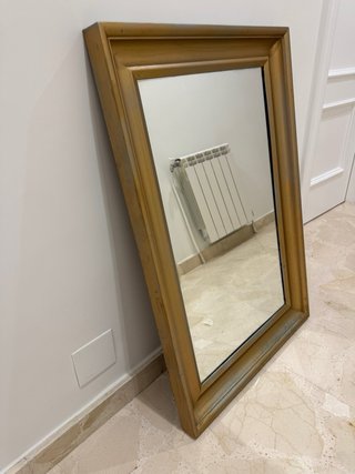 Espejo Marco Dorado Rectangular