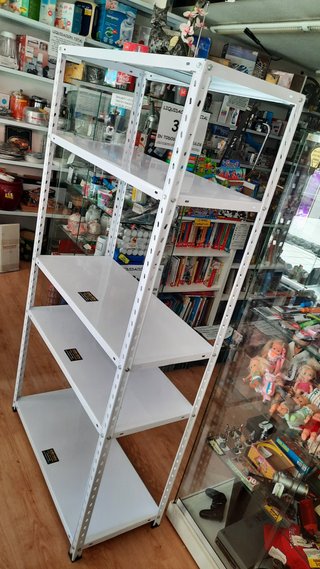 ESTANTERÍAS METÁLICAS BLANCAS DE 6 BALDAS / UNIDAD