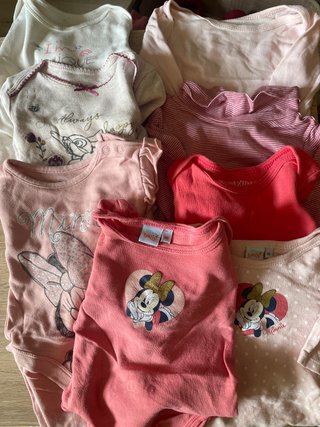 Lote 8 Bodies Manga Larga Niña 4-6 Meses