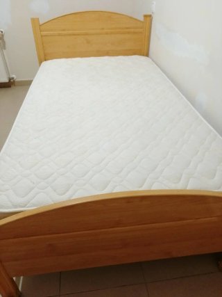 Cama madera 105 cm con colchón