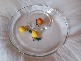 Bandeja para tartas o frutero de cristal