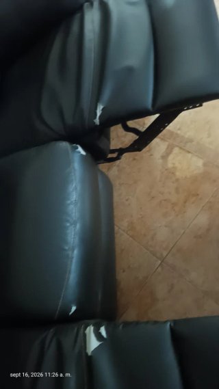 Sofá de 3 plazas en piel marrón