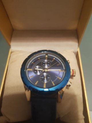 Reloj Azul y Dorado