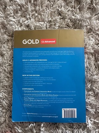Libro Inglés C1 Gold Advanced Pearson Coursebook