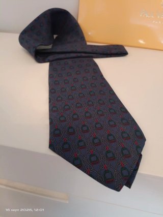Corbata seda Paul Verlaine azul multicolor