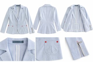 Chaqueta Americana Celeste CIVIT - Detalles Únicos