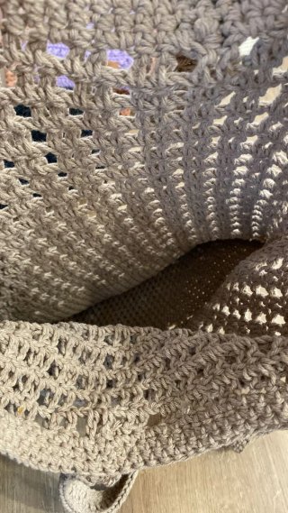 Bolso de hombro hecho a mano crochet elegante