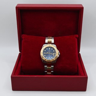 Rolex Yacht Master 35mm Acero/Oro amarillo Azul