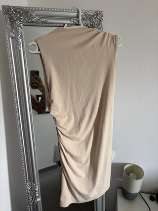 Vestido lencero beige tirantes