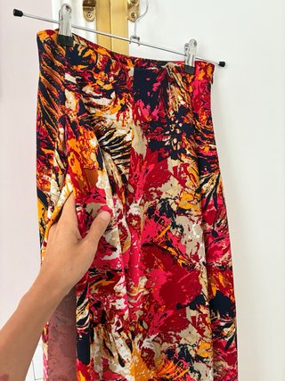 Conjunto Top y Pantalón Estampado Estilo 70s