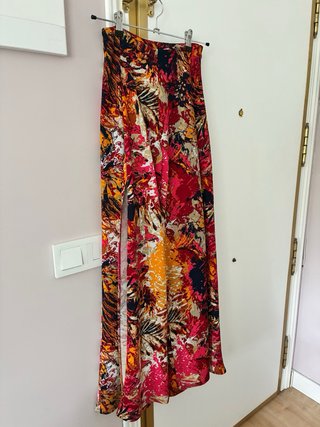 Conjunto Top y Pantalón Estampado Estilo 70s