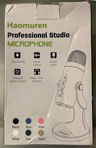 Micrófono Condensador Haomuren Blanco