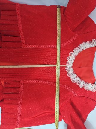 Corpiño Fallera Rojo y Dorado