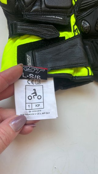 Guantes RST Talla S Negro/Amarillo Neón