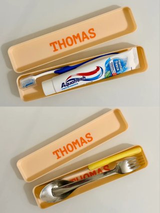 Estuche Porta Cubiertos y Pasta Dientes