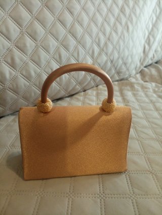 Bolso de fiesta dorado y rosa