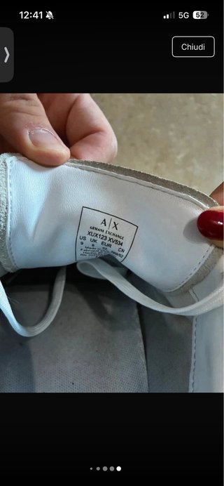 Scarpe Armani Exchange bianche taglia 42