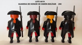 Lote 6619 Playmobil 4 Guardias Honor Simón Bolívar
