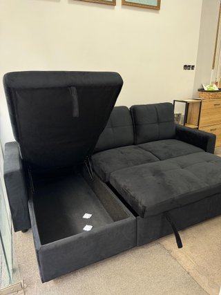 Nuevo! Sofá negro cama matrimonial