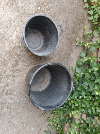 2 Cubos de Plástico para Jardín