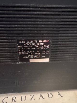 Radio cassette JVC NIVICO