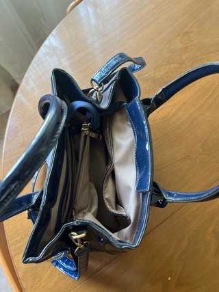 Borsa a mano lucida nera