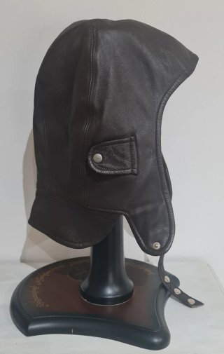 Gorro aviador piel marrón