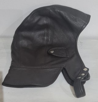 Gorro aviador piel marrón