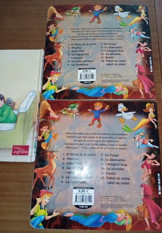 ✓Teo juga a casa ✓La Blancaneu ✓Peter Pan