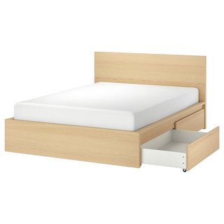 Cama IKEA MALM 140x200 + 4 Cajones