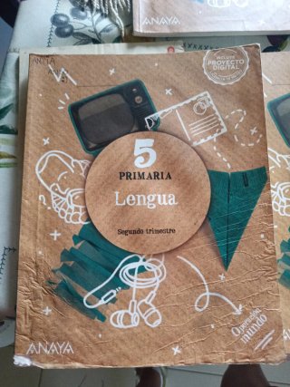 Libro escolar lengua. Quinto de primaria