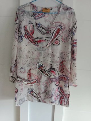 Casaca Blusón Seda India Multicolor TallaM