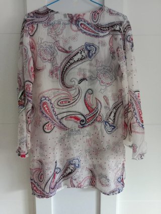 Casaca Blusón Seda India Multicolor TallaM