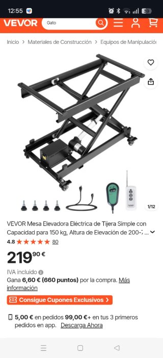 2x Mesa Elevadora Eléctrica Tijera