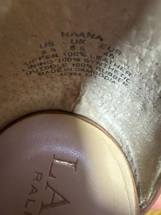 Sandalias cuña Ralph Lauren piel marrón